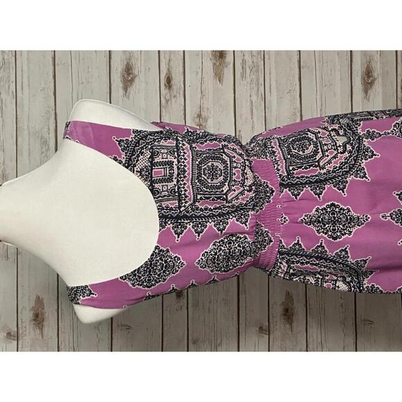 Anthropologie Maeve Annas boho purple flowy silk chiffon maxi dress Size XS - Picture 8 of 9